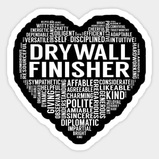 Drywall Finisher Heart Sticker